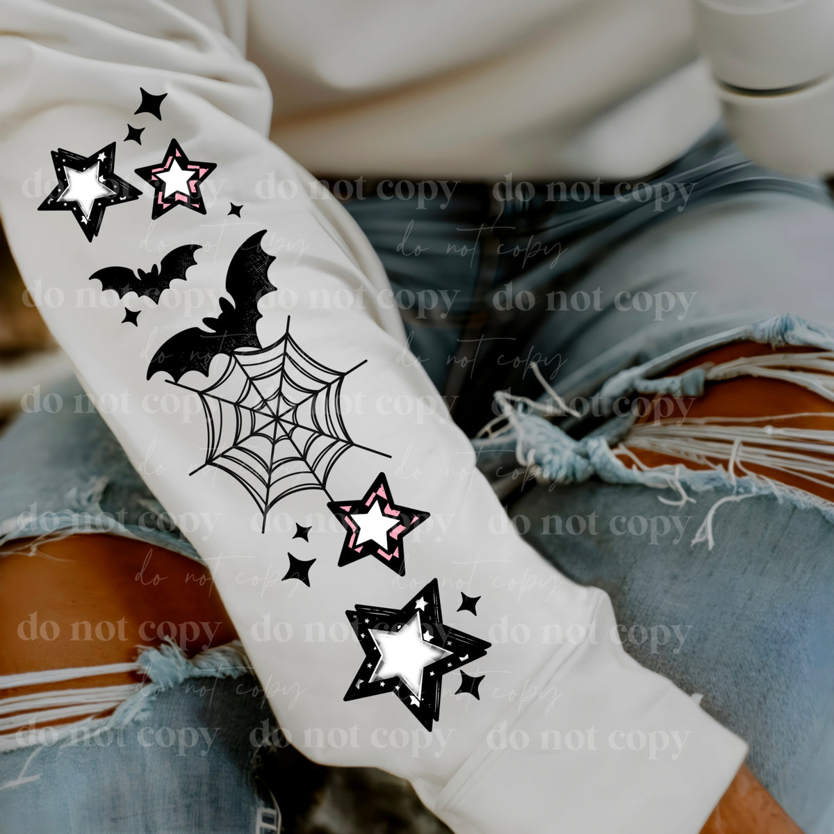 Hocus Pocus icecream sleeve BLACK ACCENTS (csc) DTF transfer