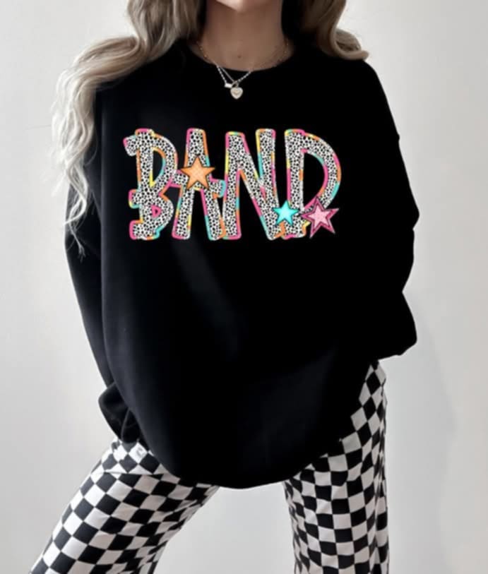 Band rainbow polkadot (s&g) DTF transfer