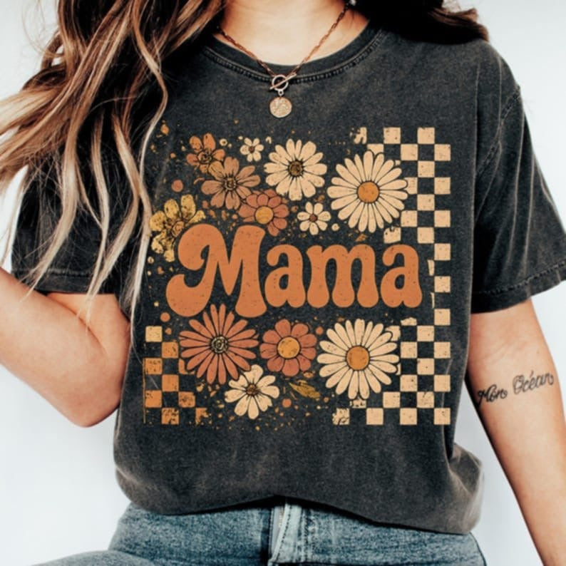 Mama fall flowers 107769 DTF transfer