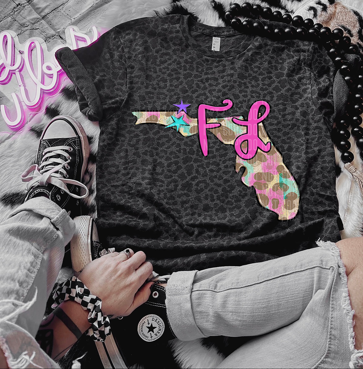 Pink Leopard States (Caplinger) DTF transfers