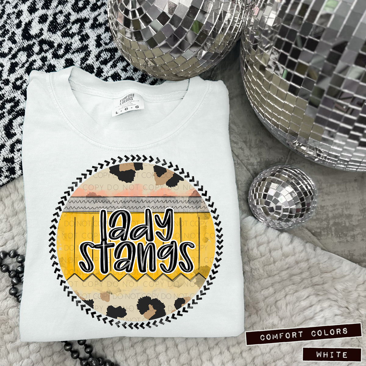 Lady Stangs Circle Pencil Background (Caplinger) DTF transfer