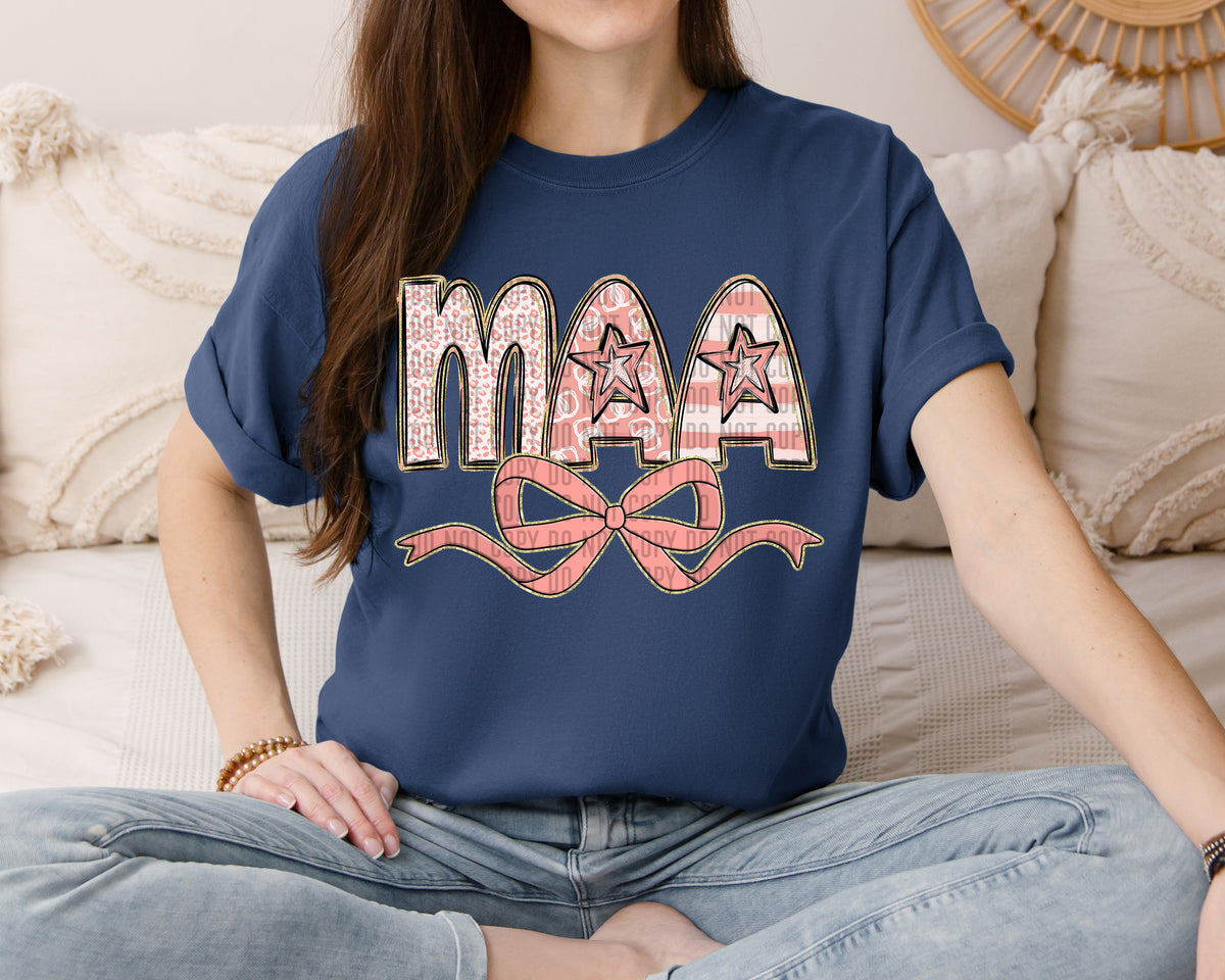 MAA peach with Bow (Caplinger) DTF transfer