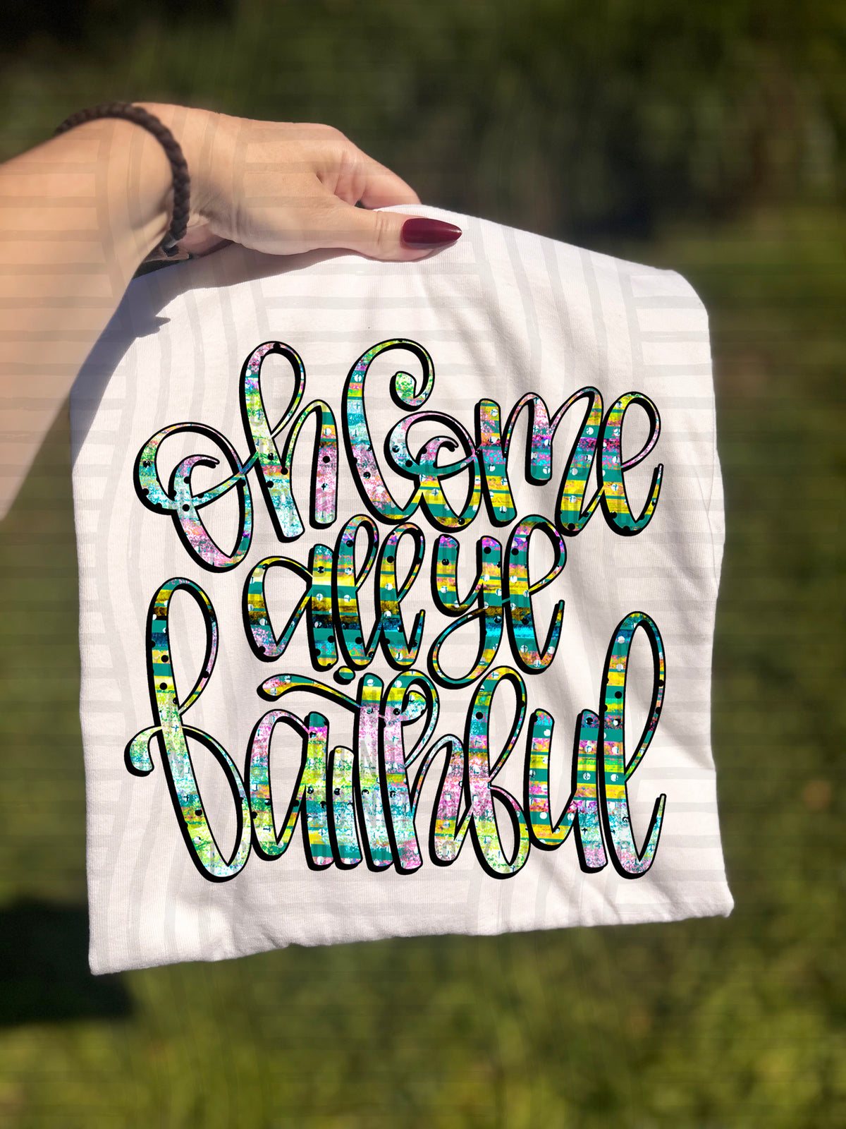 Oh come all ye faithful Colorful (Caplinger) DTF Transfer