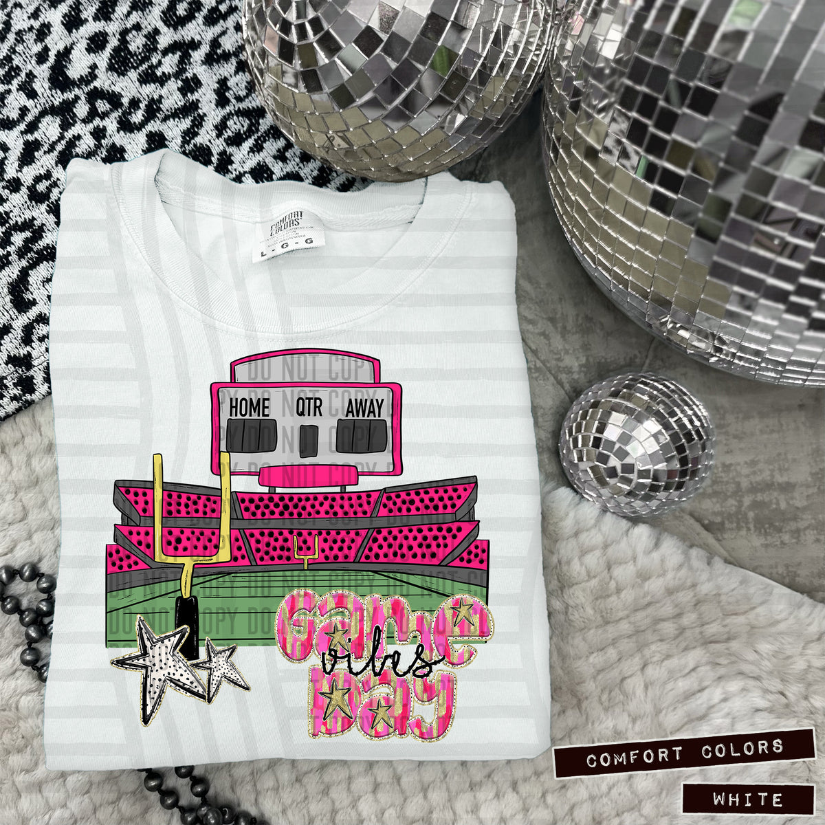 PINK Game Day Vibes Stadium (Caplinger) 101851 DTF transfer