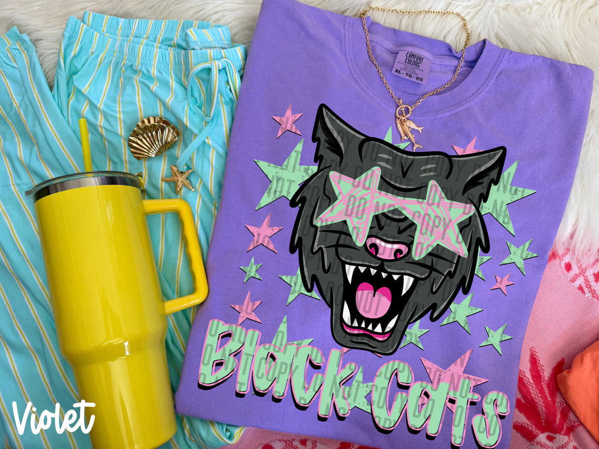 black cats starry eyed (Caplinger) DTF Transfer