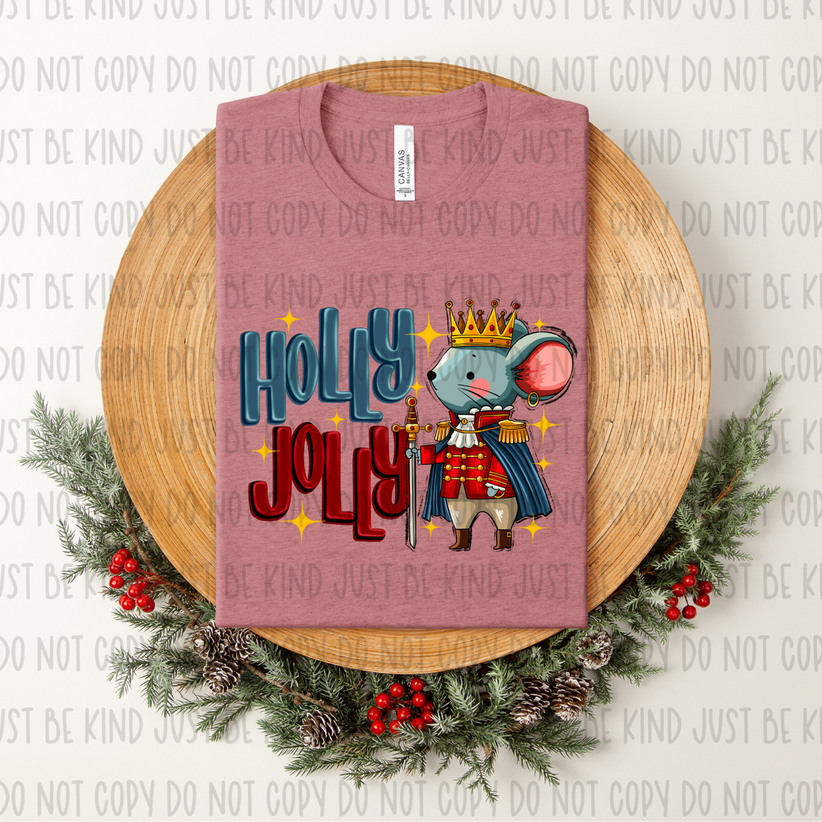 Holly Jolly (RD) 72270 DTF Transfer