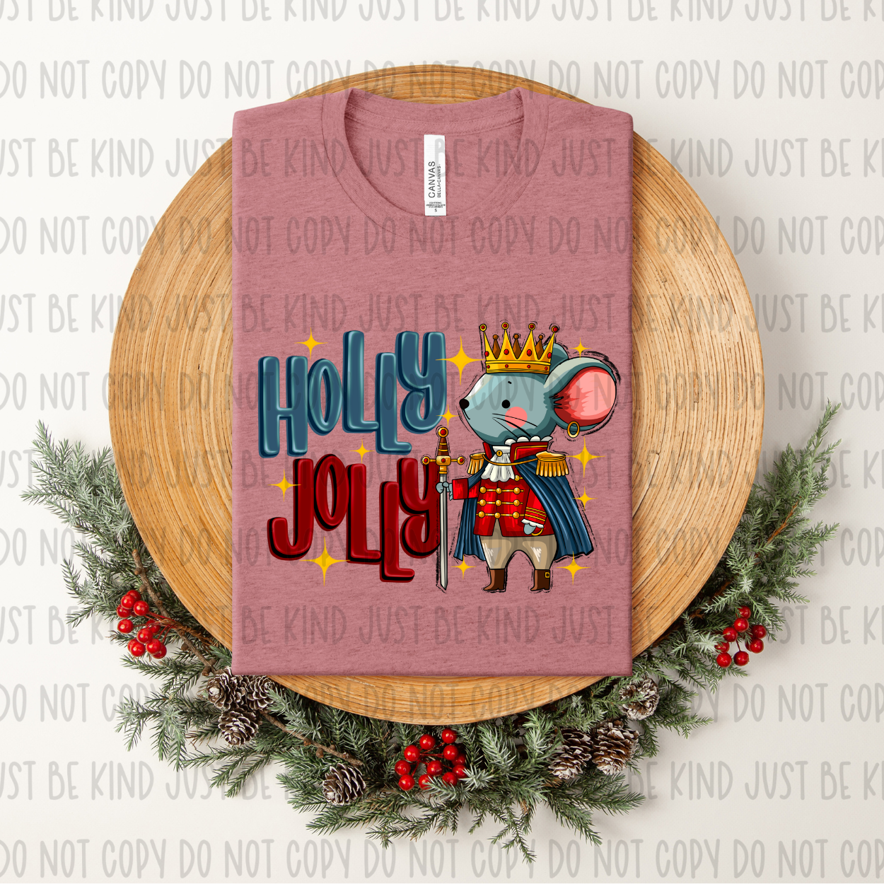 Holly Jolly (RD) 72270 DTF Transfer