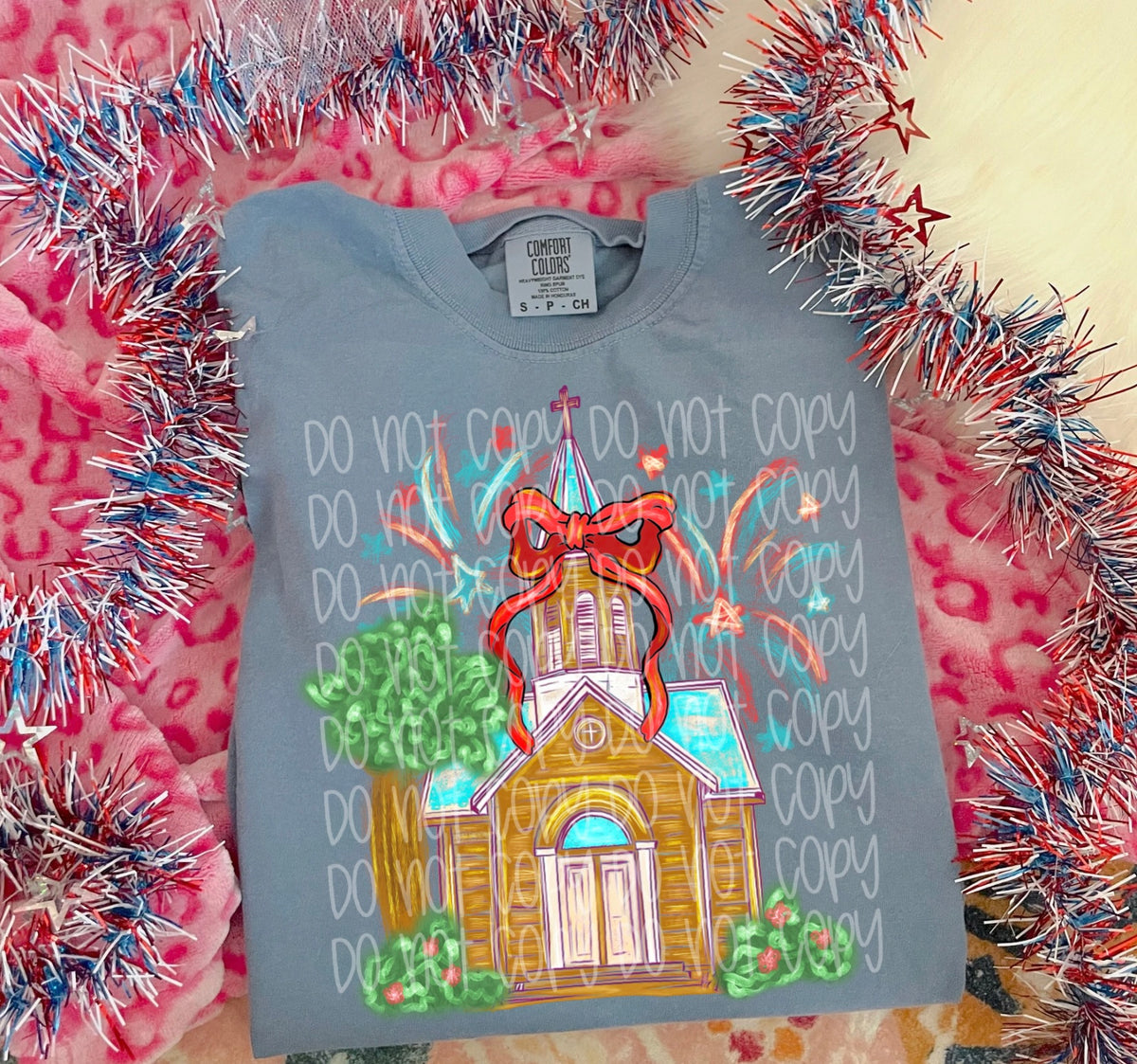 Patriotic church (SSD) 106850 DTF transfer