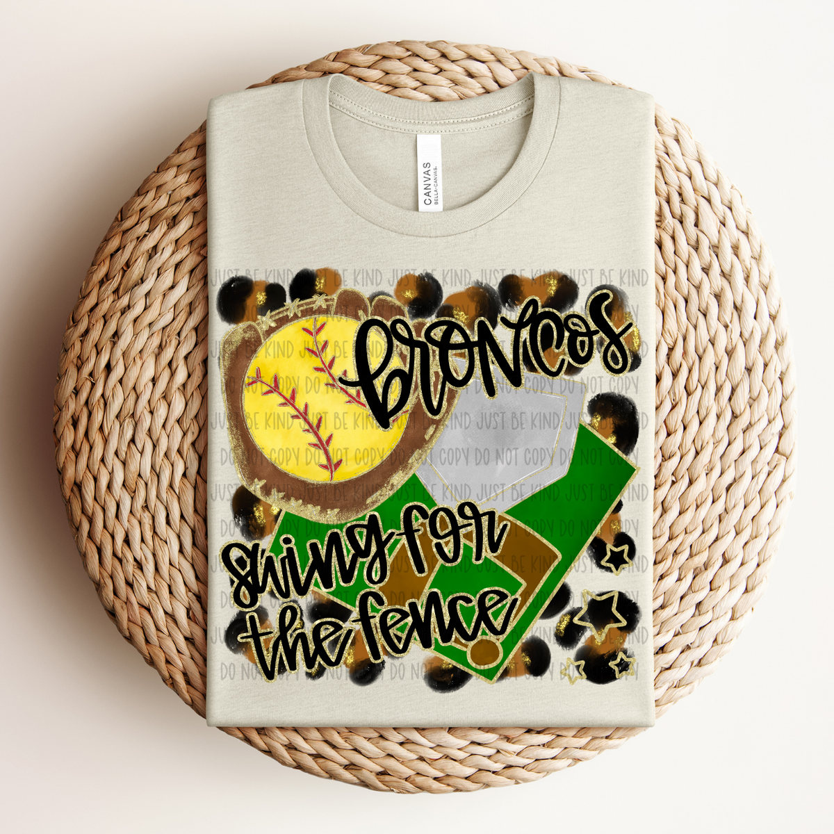 Softball Broncos Swing For The Fence (Caplinger) 83449 DTF Transfer