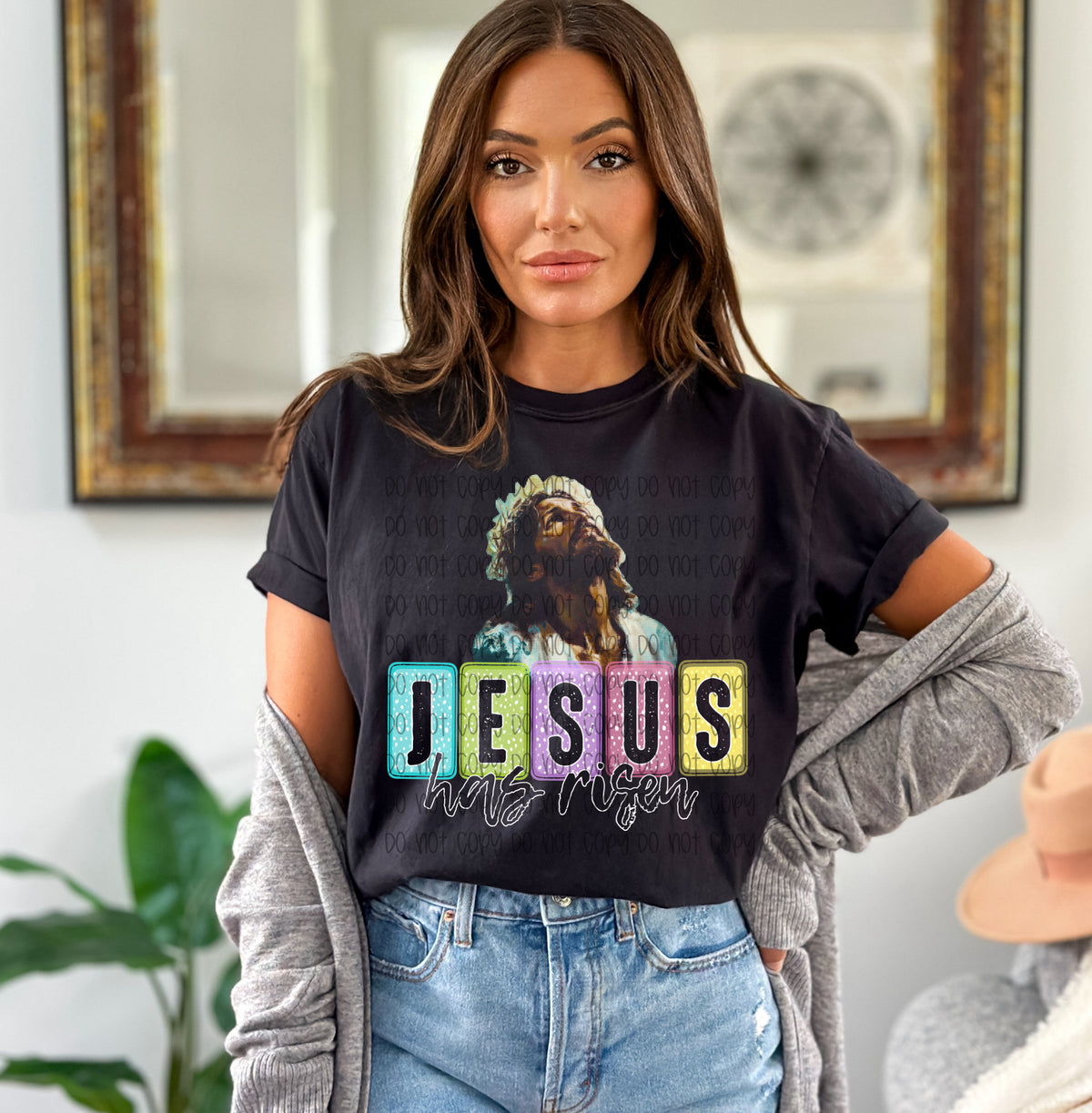 Jesus Has Risen (Jesus looking up) (SSD) DTF Transfer