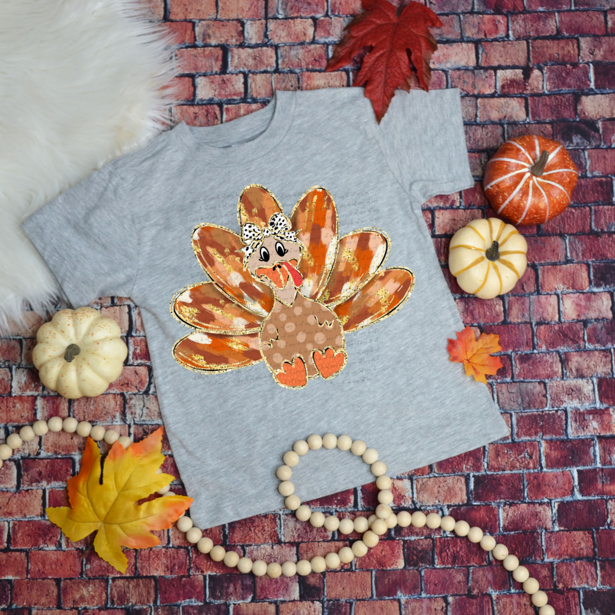 Orange Brushstroke Turkey 117284 DTF Transfer