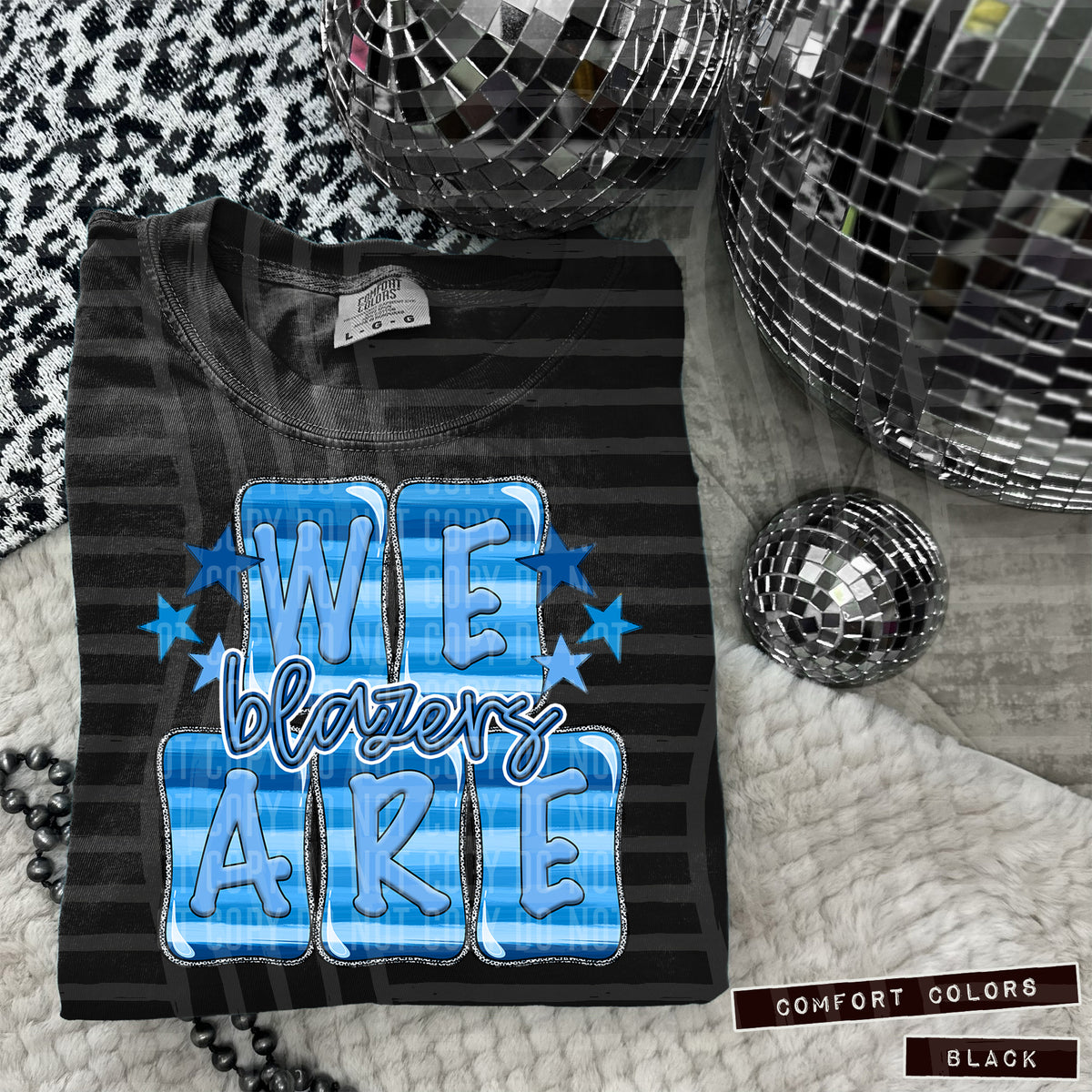 Blue Striped We are Blazers (Caplinger) 101333 DTF transfer