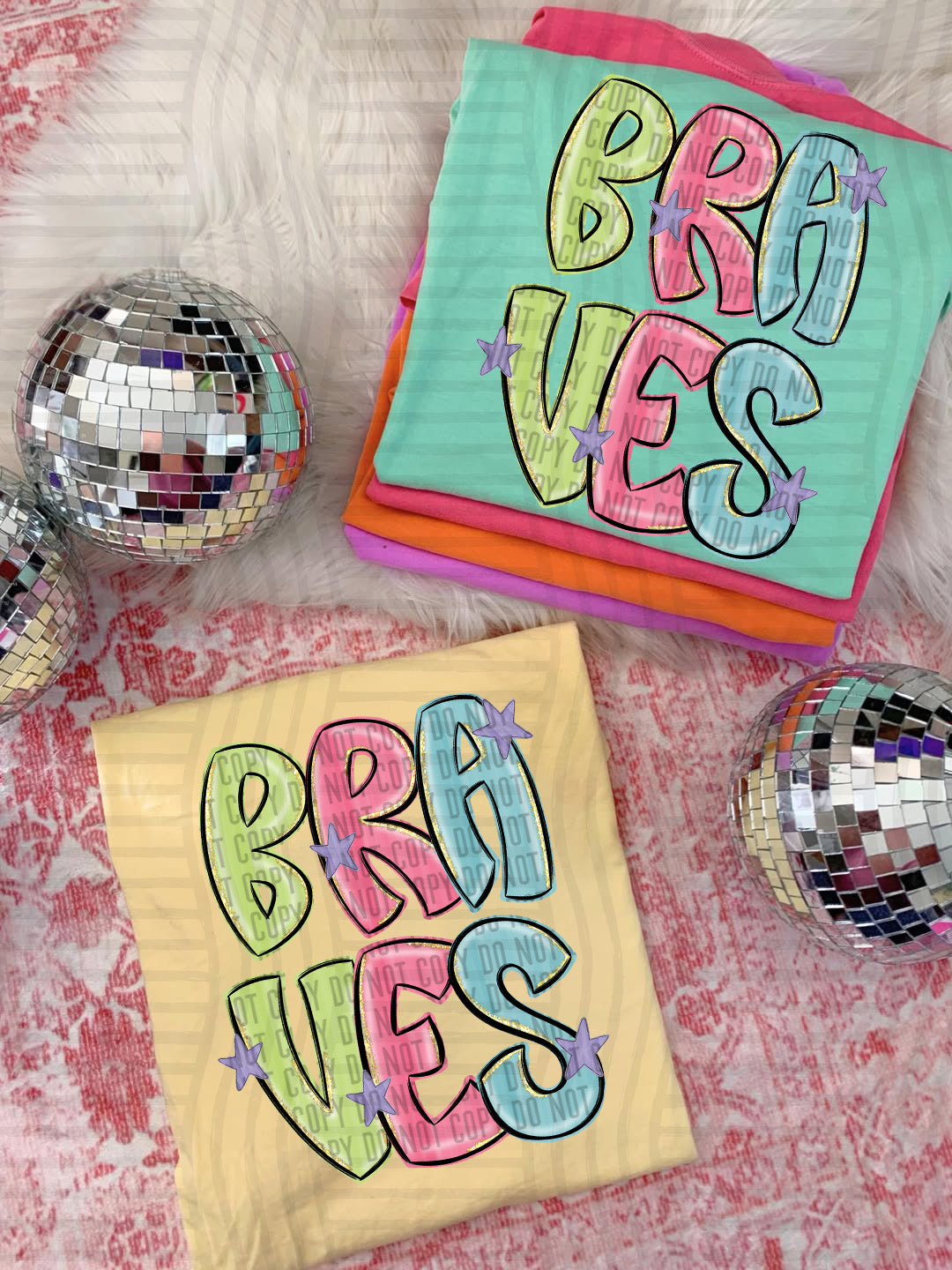 Braves Glittery & Preppy Mascots (Caplinger) DTF transfer