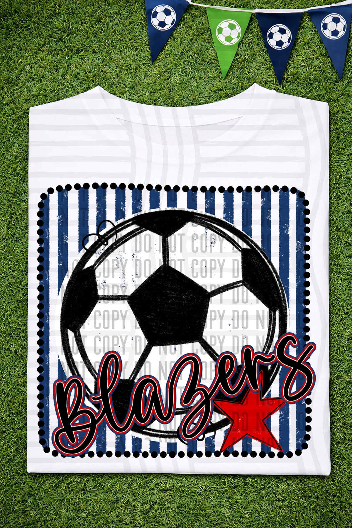 Blazers RWB Framed (Caplinger) DTF transfer