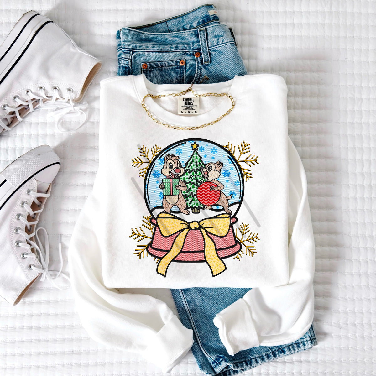 Chipmunk snowglobe (ss/renewed) 114479 DTF transfer