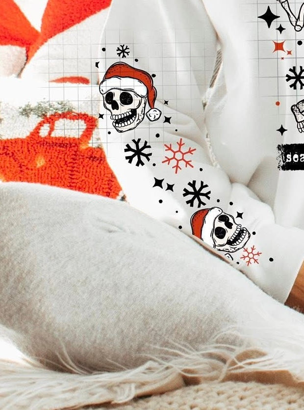 Snow is falling Skellies black accents SLEEVE (CSC) DTF Transfer