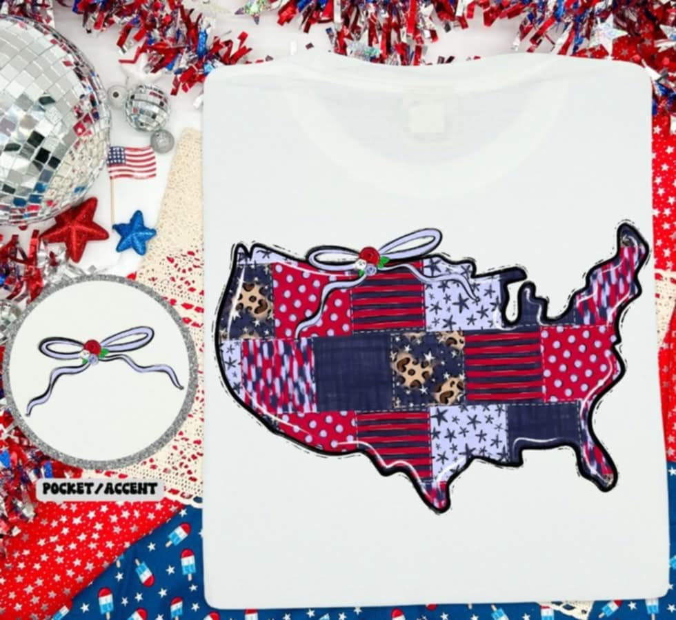 USA patchwork BACK (S&G) 106331 DTF transfer