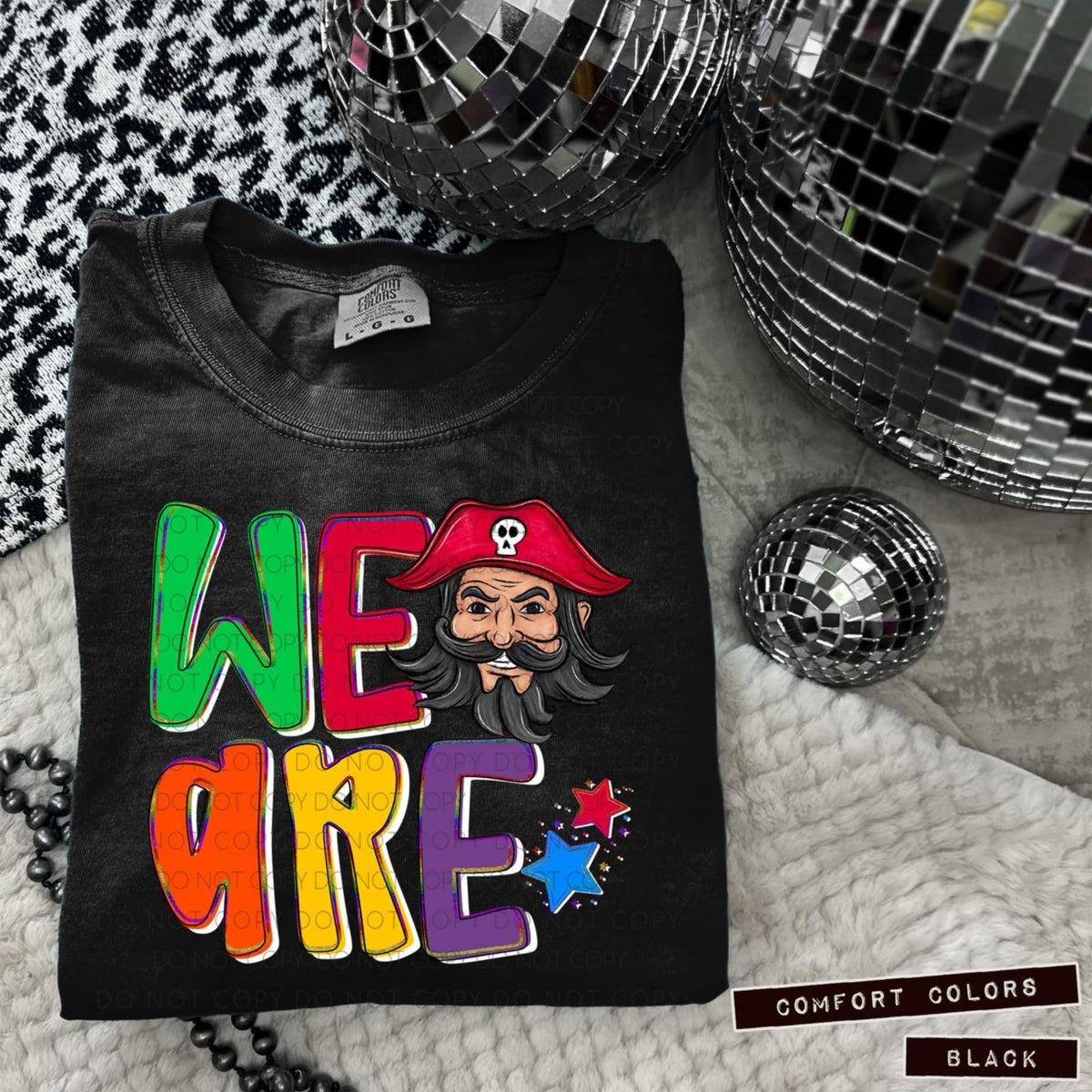 We are pirates red (Caplinger) 100699 DTF transfer