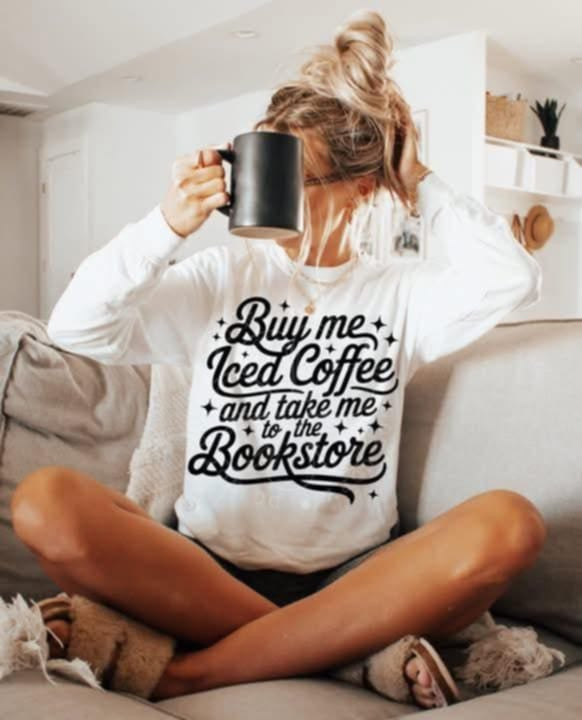 Iced Coffee And Bookstore (lyttle) DTF transfer