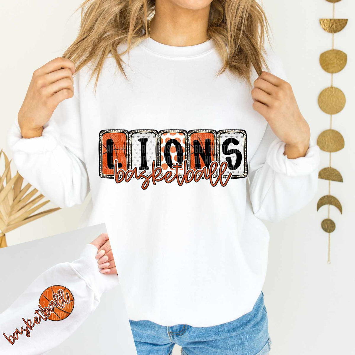Lions Basketball FRONT (Caplinger) 82907 DTF transfer