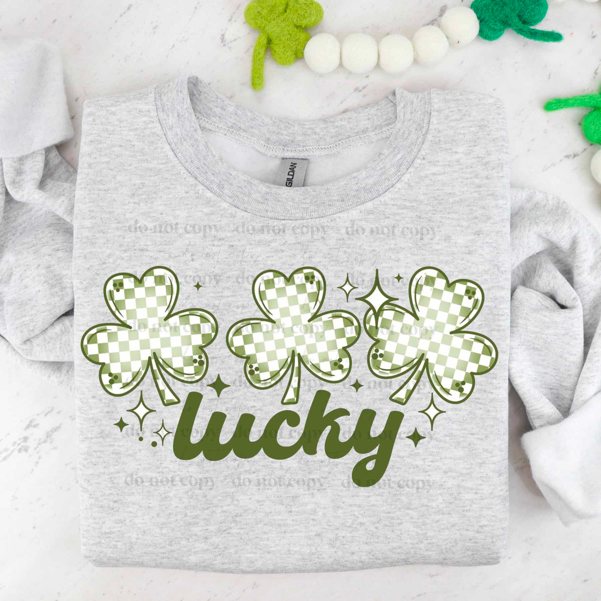 Lucky clovers green (CSC) 65714 DTF transfer