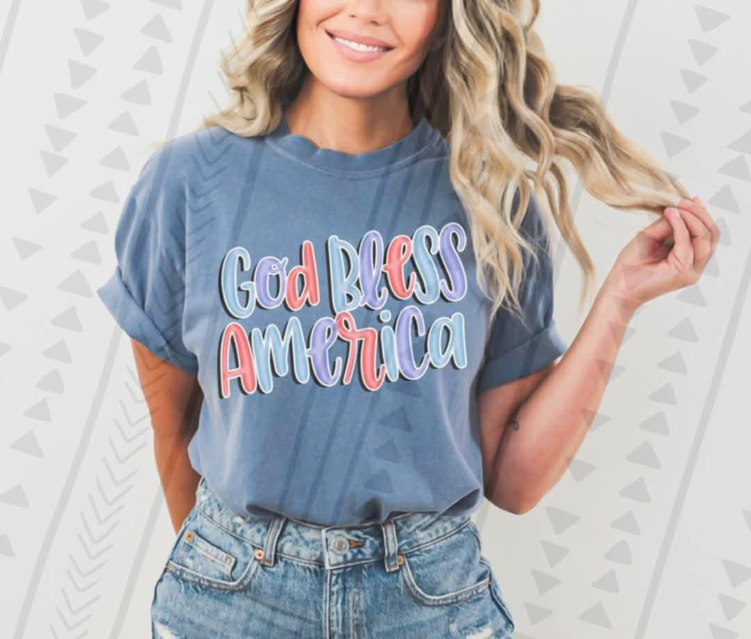 God bless America (TGG) 96781 DTF transfer