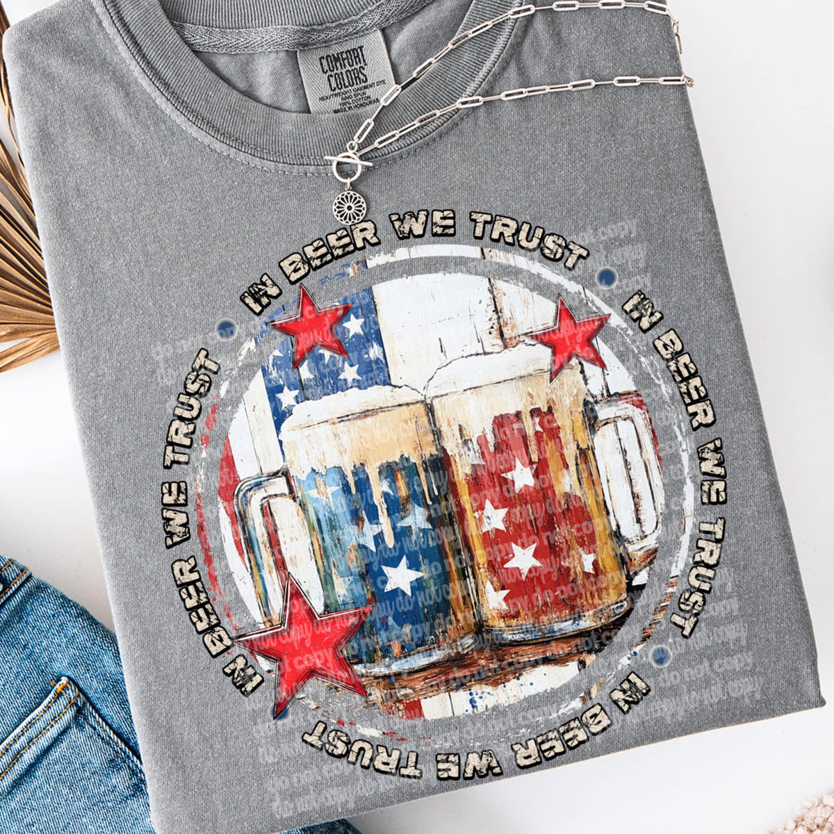 In beer we trust circle (TTD) 100182 DTF transfer