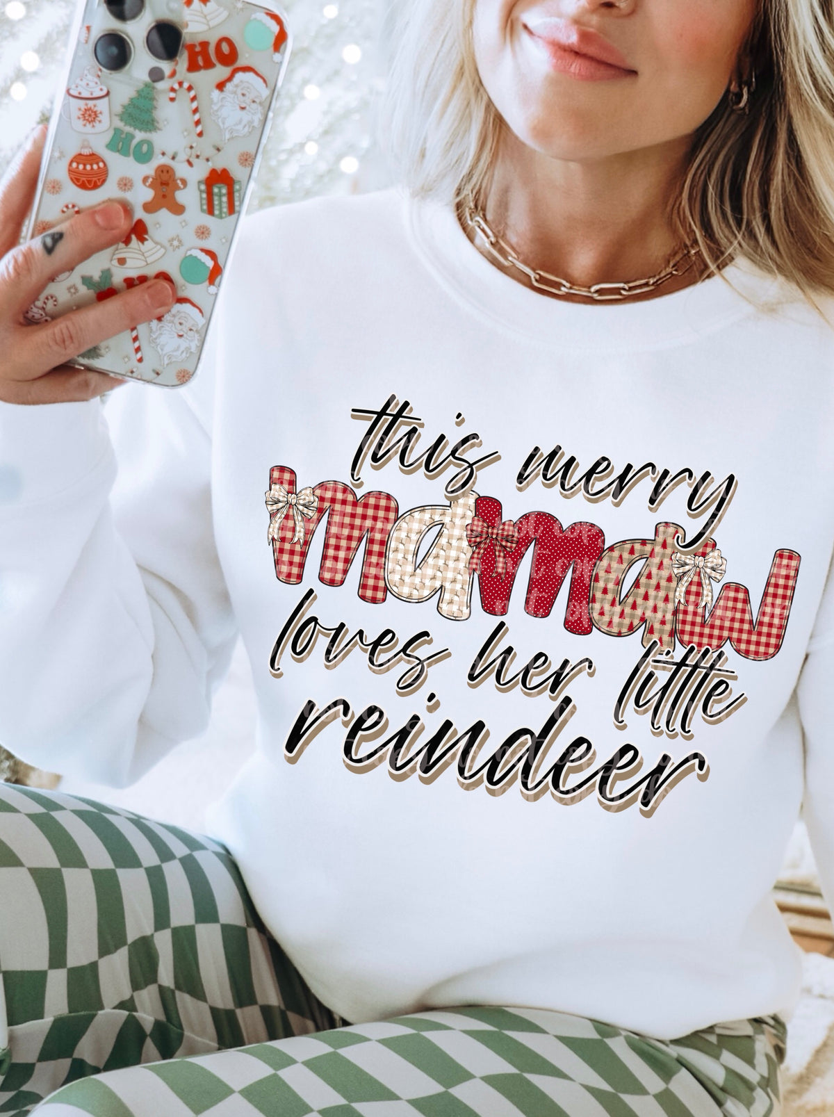 Mamaw loves her reindeers (DDD) DTF transfer