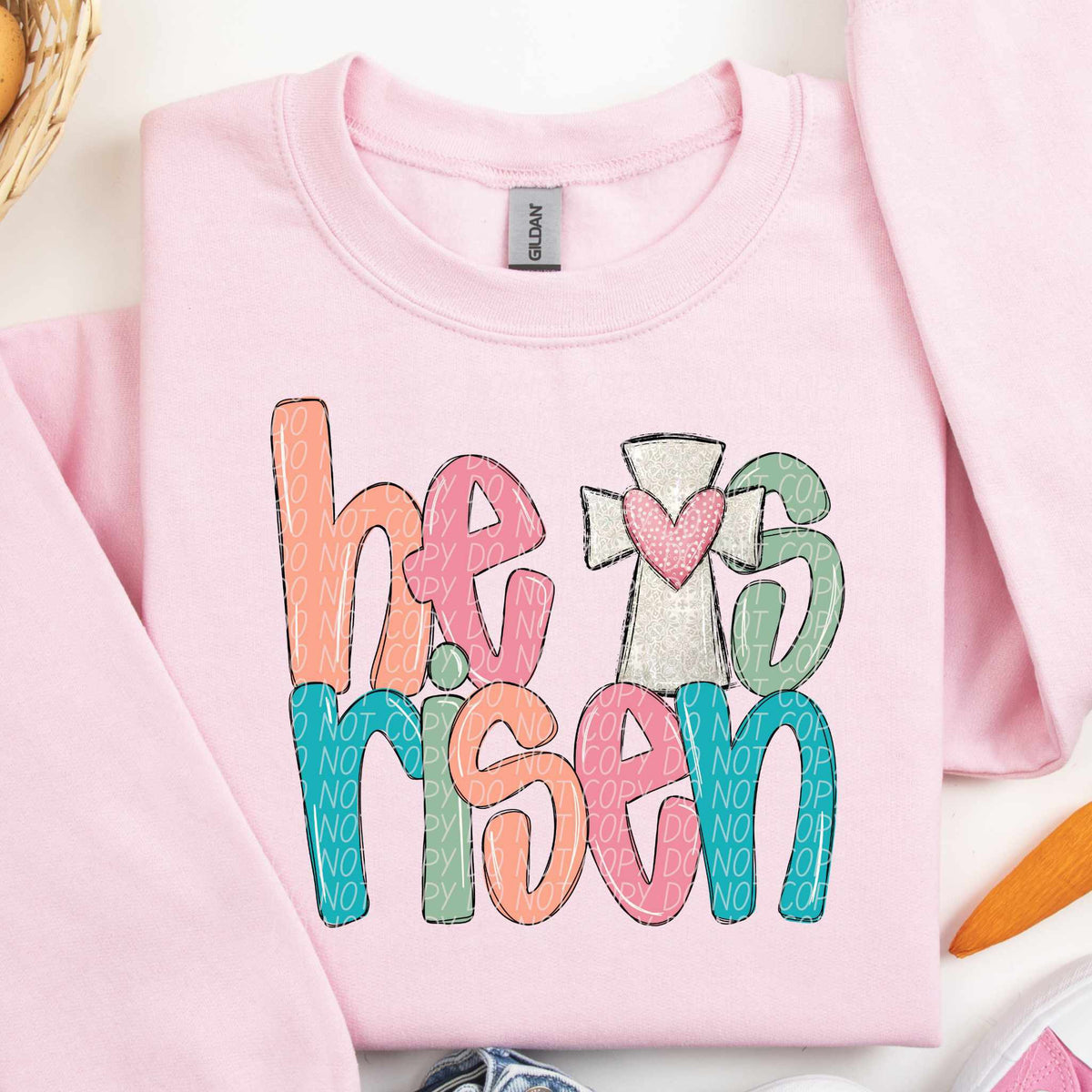 He is risen cross (CITY) 85012 DTF transfer