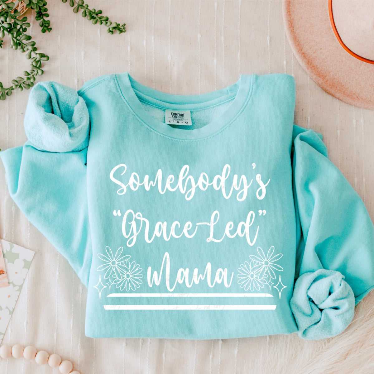 Somebody’s “Grace led” mama WHITE (VIRGO) 90665 DTF transfer