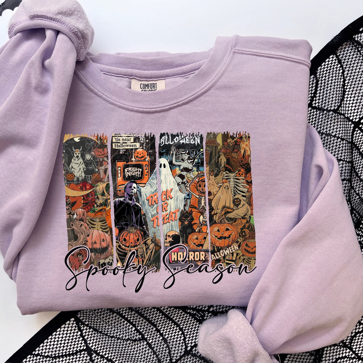 Spooky season brushstrokes black font Sunday Special DTF transfer