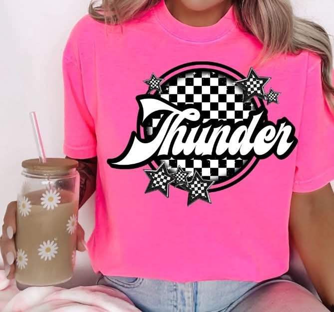 Thunder checkered circle (S&G) 82299 DTF transfer
