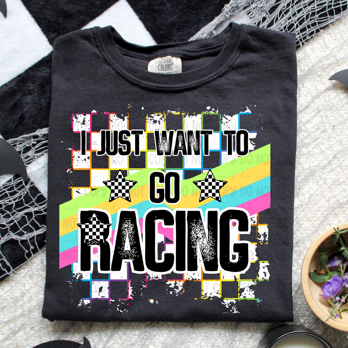 I just want to go racing (REVEL) 96494 DTF transfer