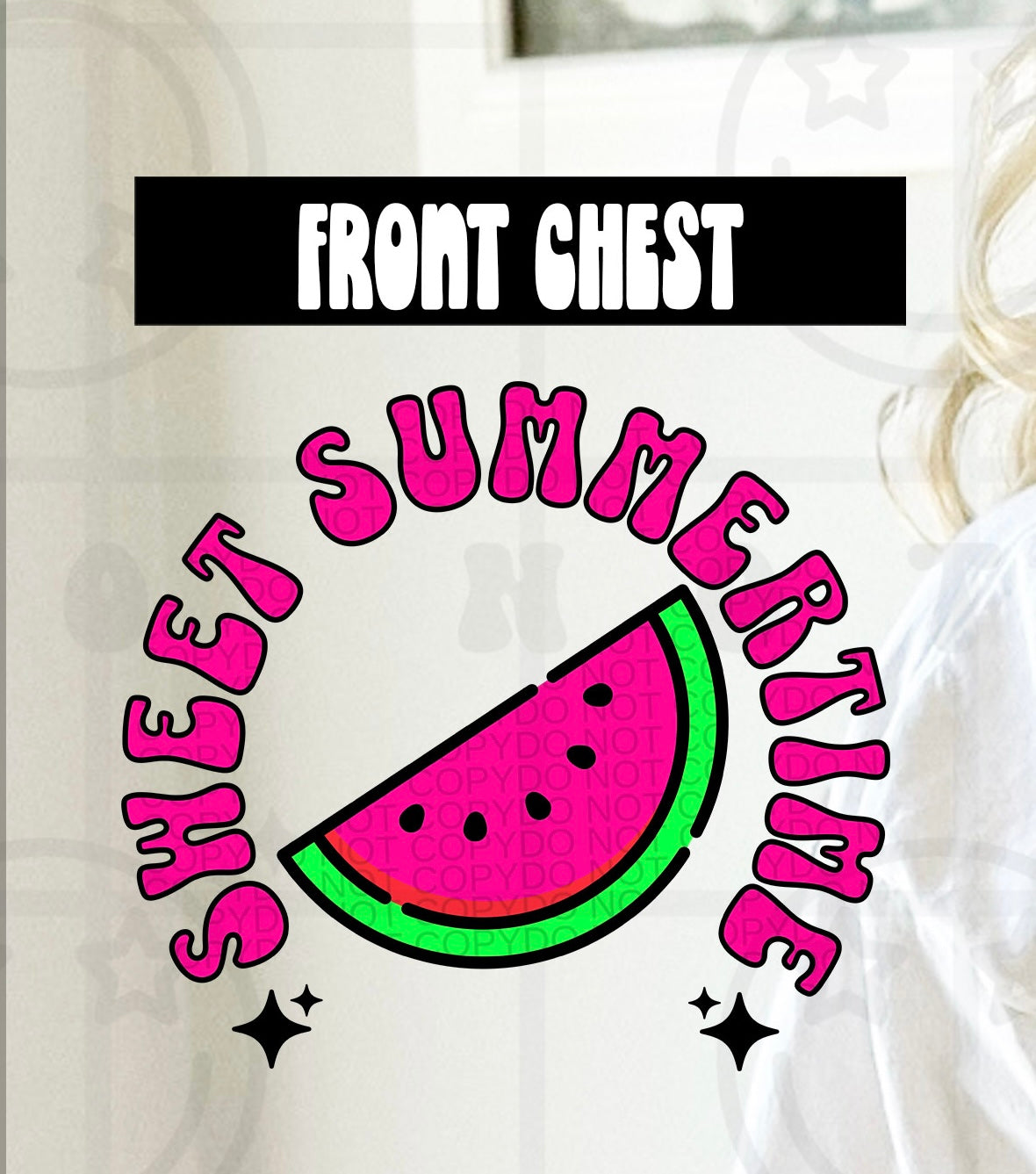 Sweet summertime pink font (HW) 99478 DTF transfer