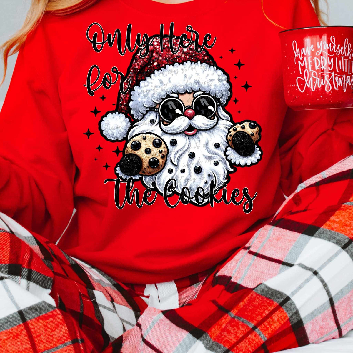 Only here for the cookies light Santa 53384 DTF transfers