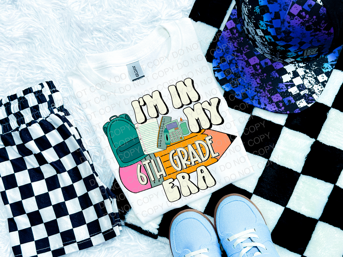 In my sixth grade era blue backpack 49913 DTF transfer