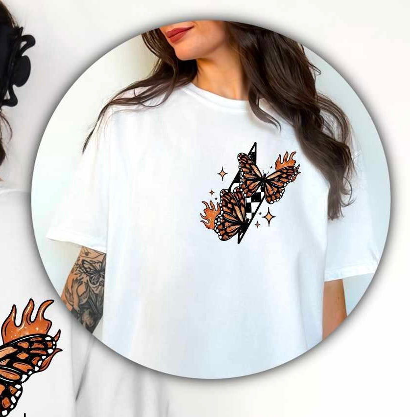 Rebel butterflies POCKET (CSC) 82433 DTF transfer