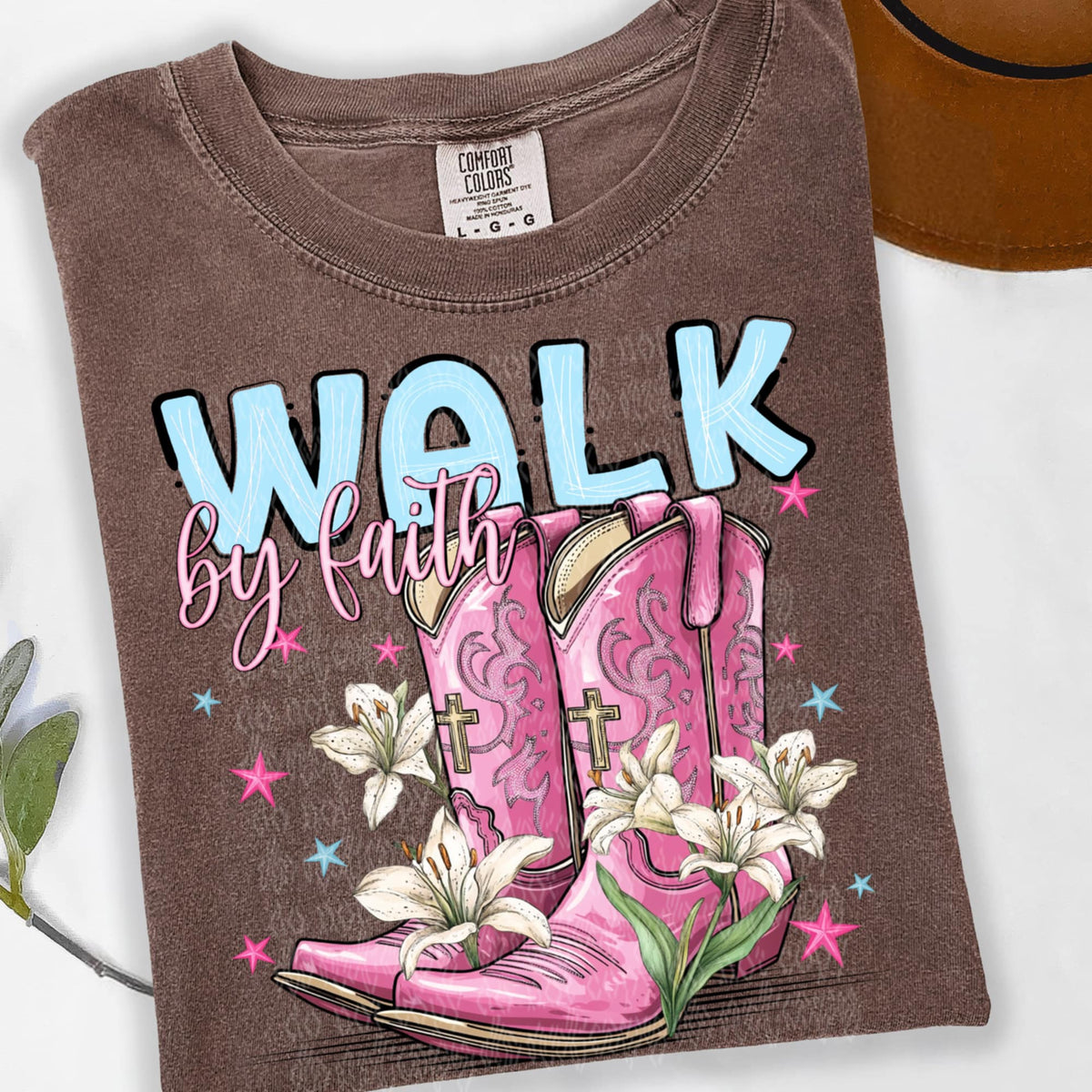 Walk by faith boots (TTD) 91546 DTF transfer