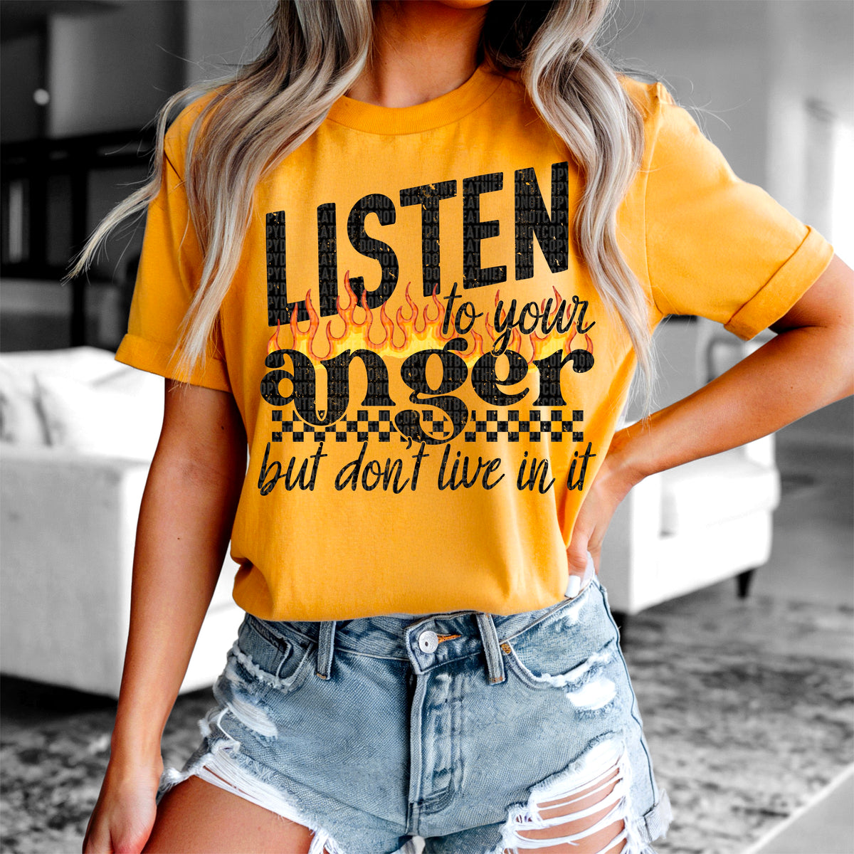 Listen to your anger but don’t live in it 97600 DTF transfer
