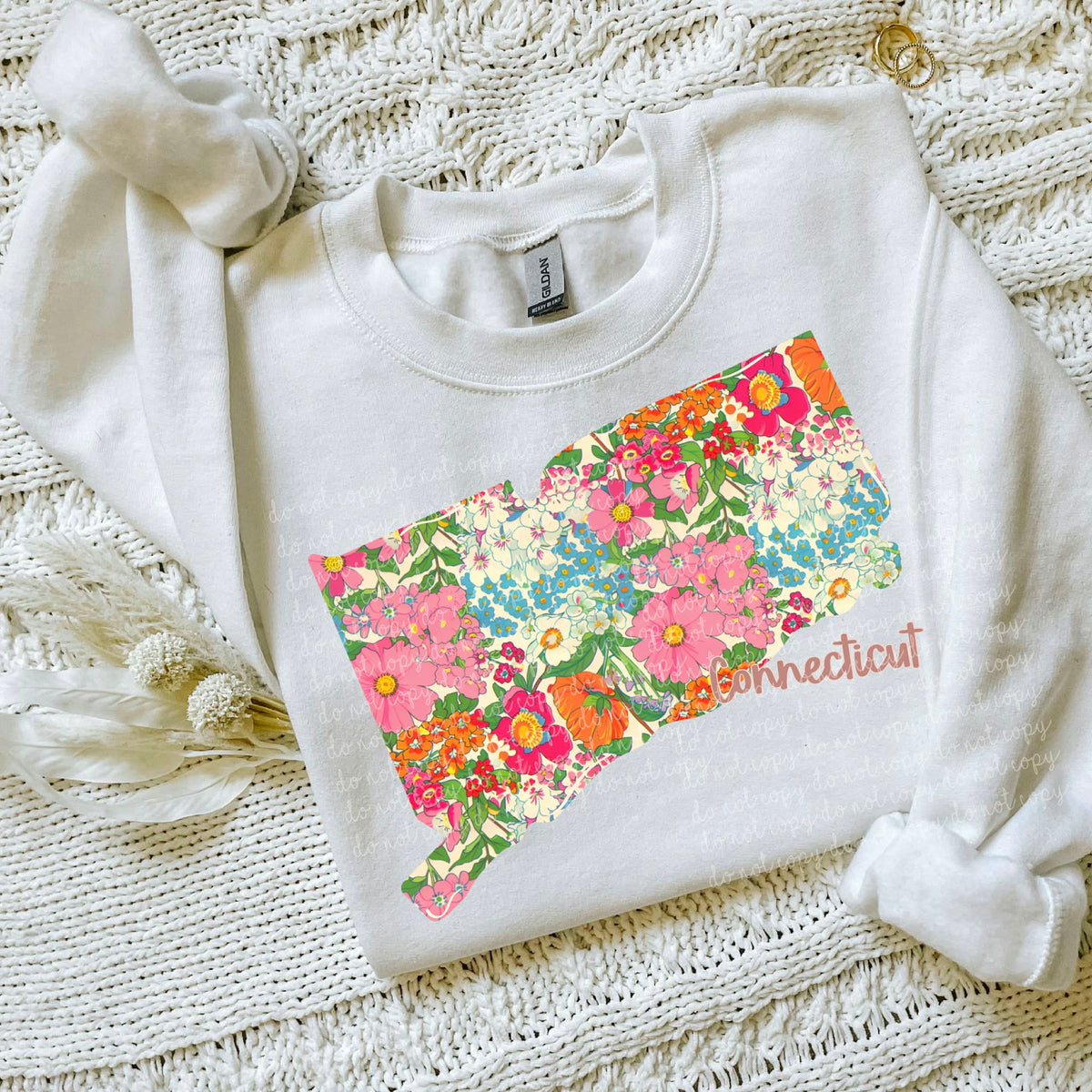 Connecticut florals (MMD) DTF Transfer