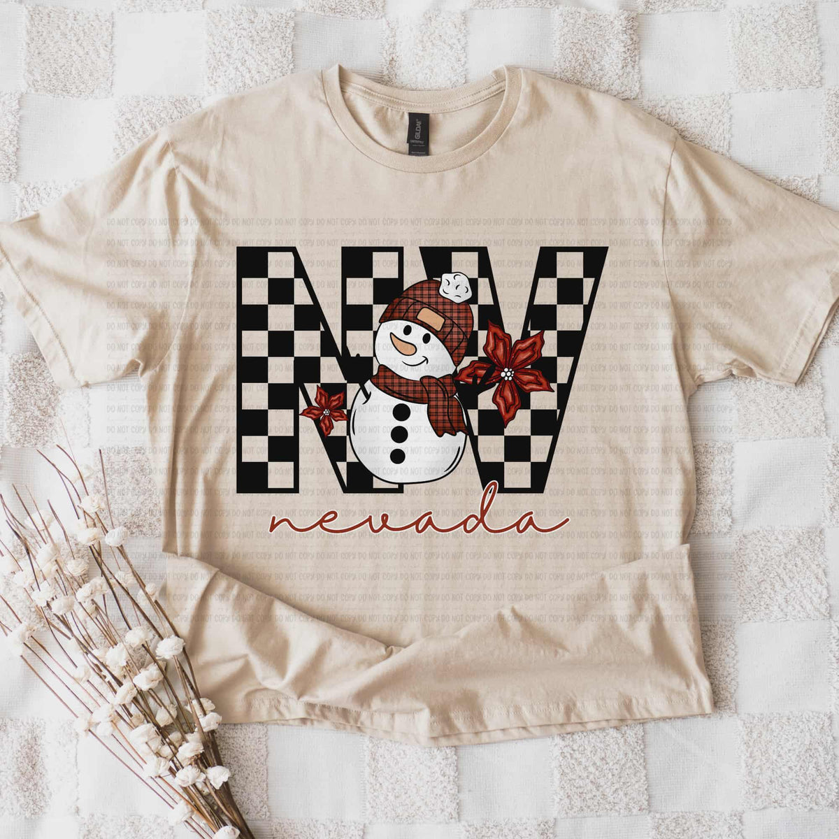 Nevada snowman checker (REVEL) DTF Transfer