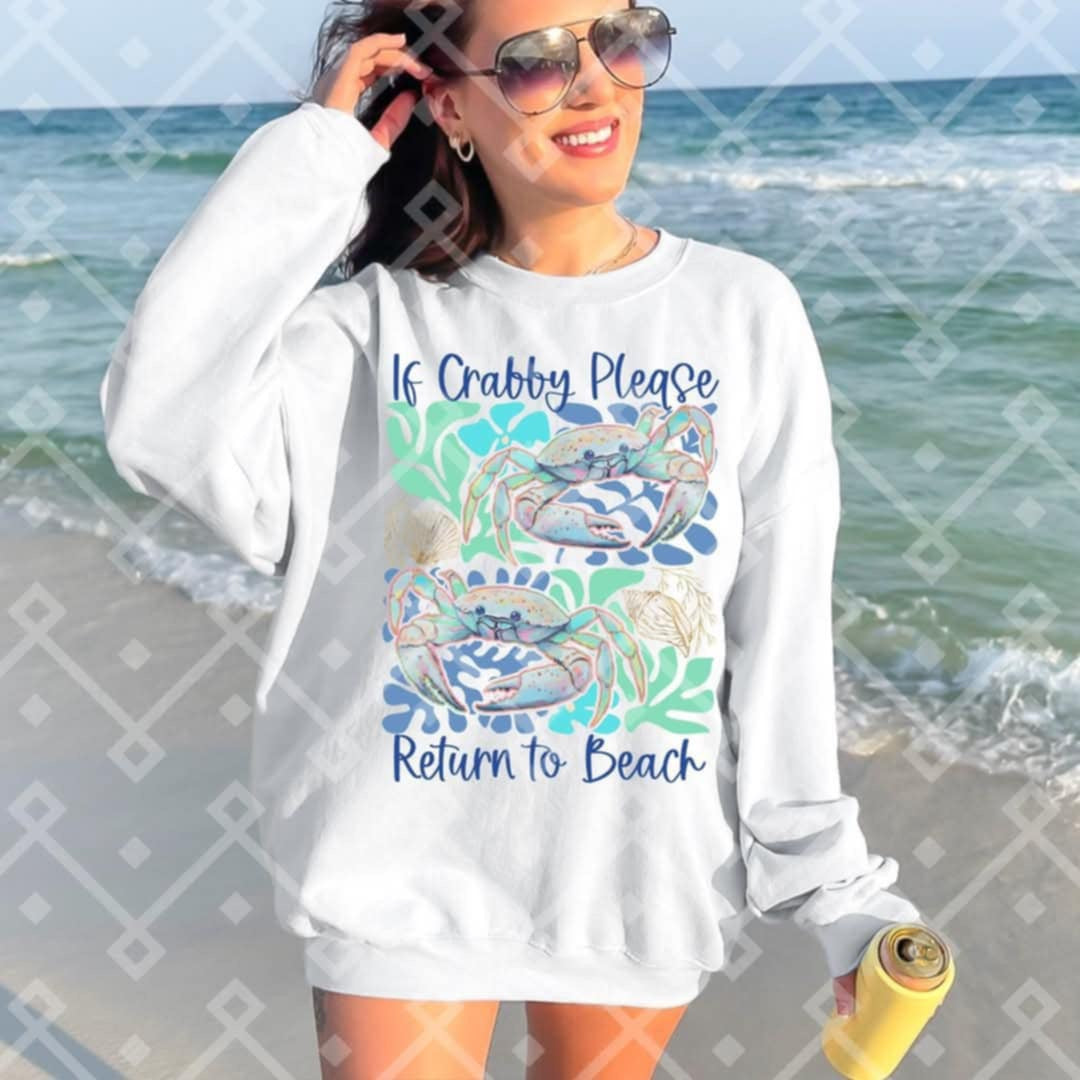 If crabby please return to beach (Crafti) 103245 DTF transfer