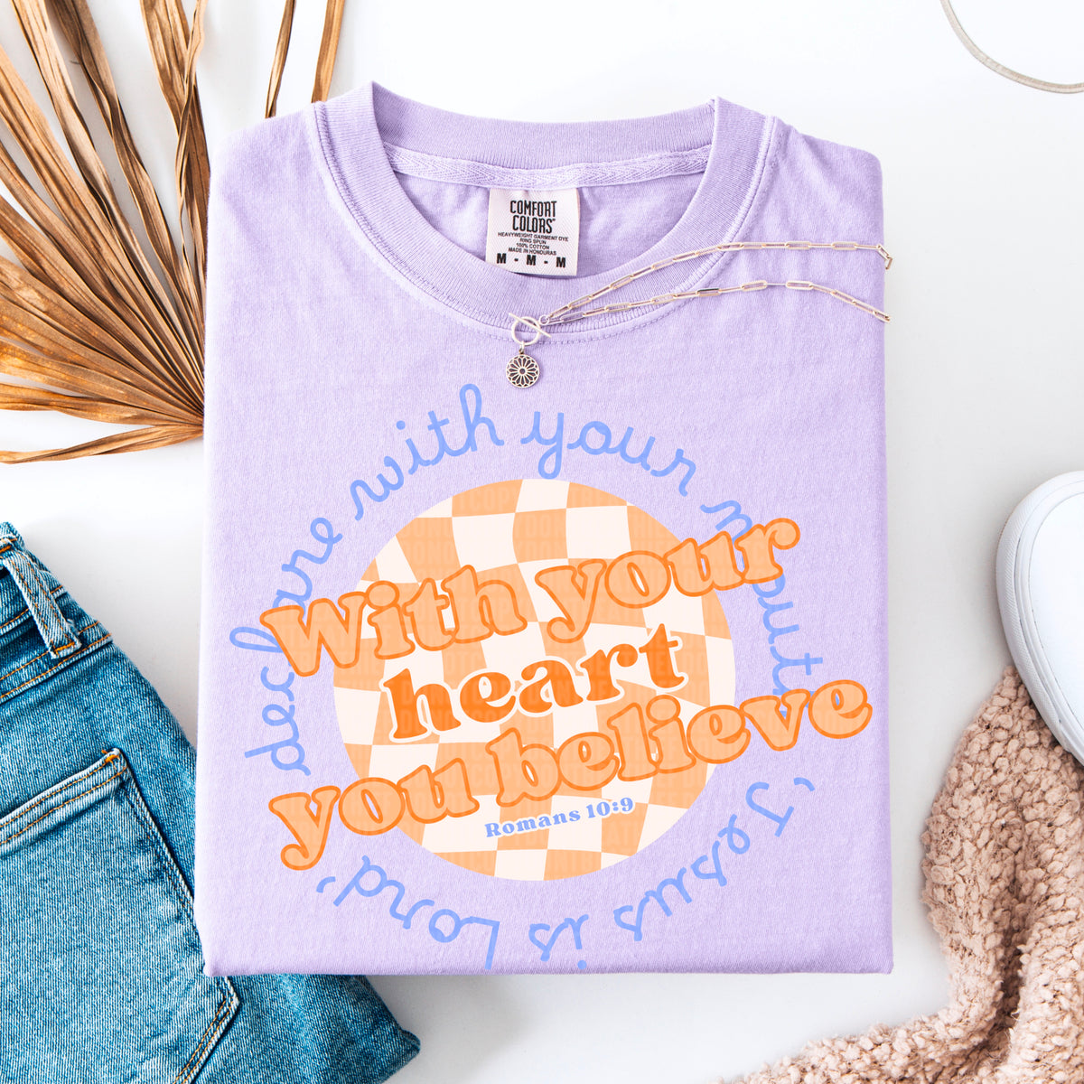 With your heart you believe 95516 DTF transfer