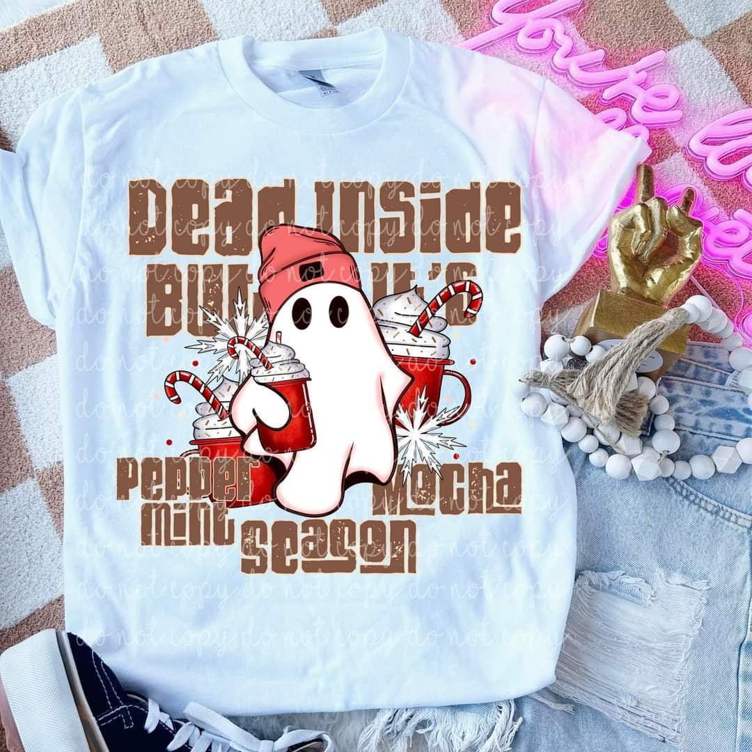 Dead inside but it’s peppermint mocha season (MMD) 58951 DTF transfer