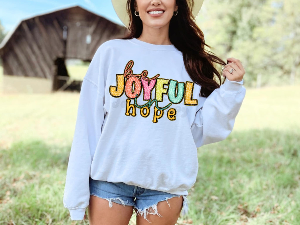 Be joyful in hope 90042 DTF transfer