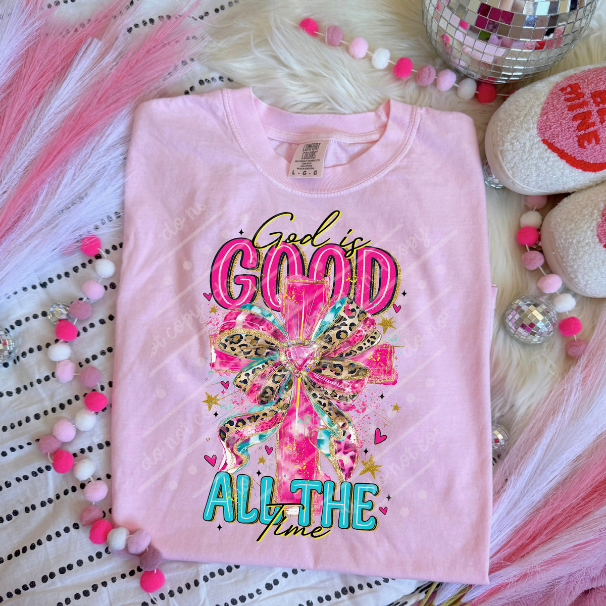 God is good all the time cross and bow sunday special DTF transfer