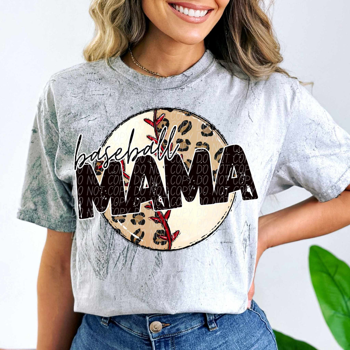 Baseball mama leopard ball (CITY) 84983 DTF transfer