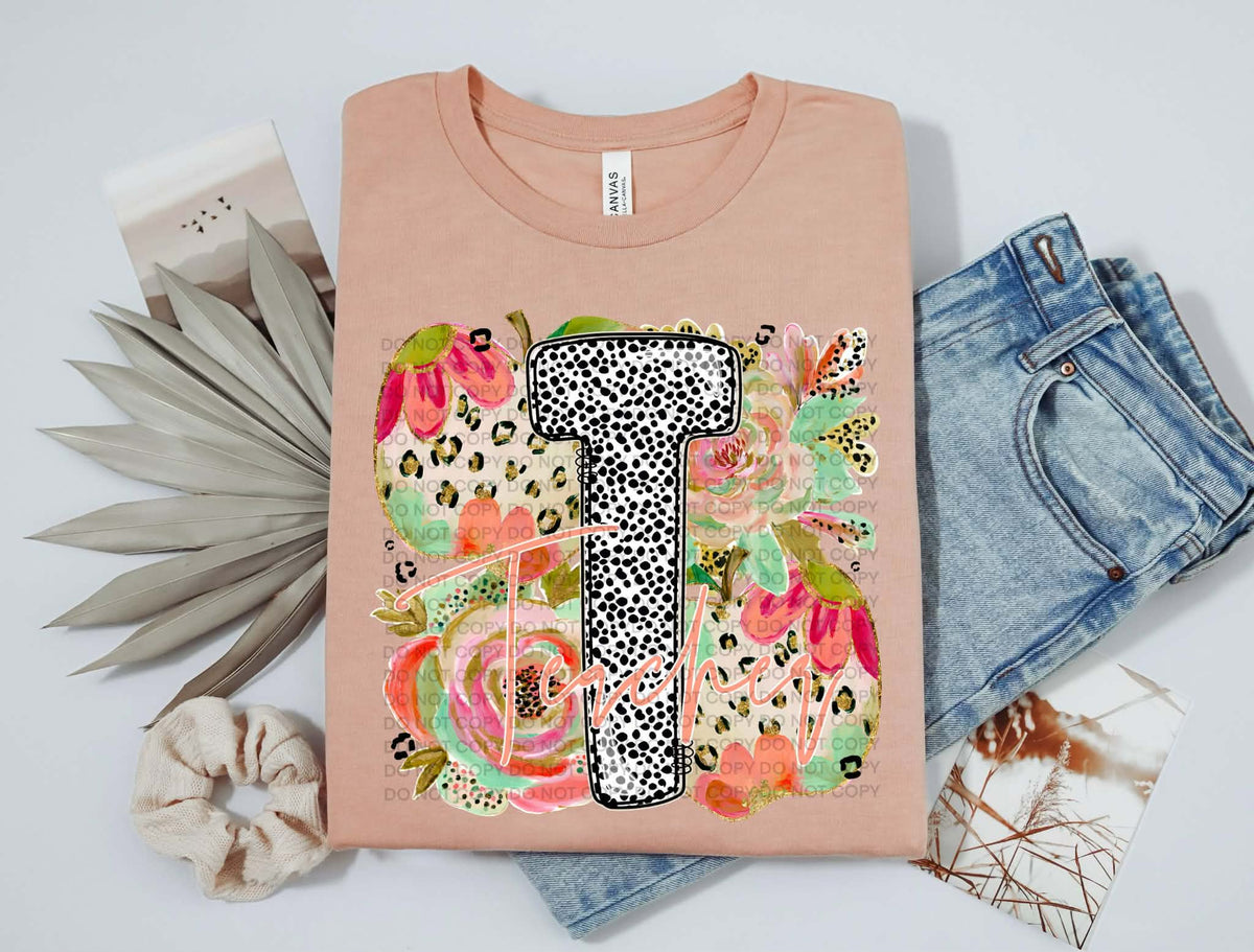 Teacher (polka dots) (Scg) DTF Transfer