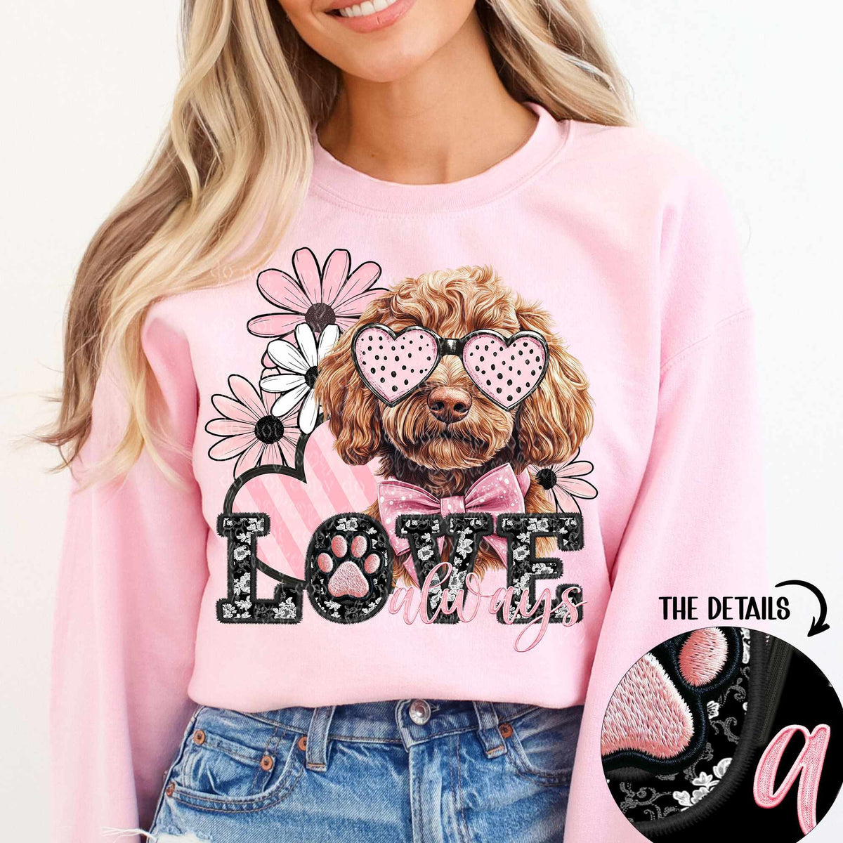 Love always brown doodle (TTD) 79452 DTF transfer