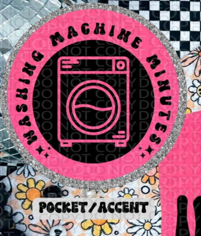 Washing machine minutes BLACK pocket (HW) 87290 DTF transfer